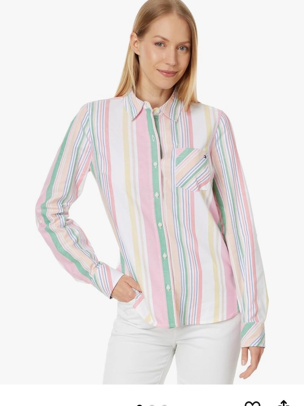Tommy Hilfiger Pastel Multi-Stripe Button-Down Shirt